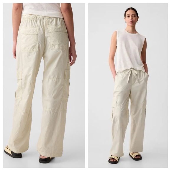 GAP Mid-Rise Cargo Parachute Pants Small - Picture 8 of 8